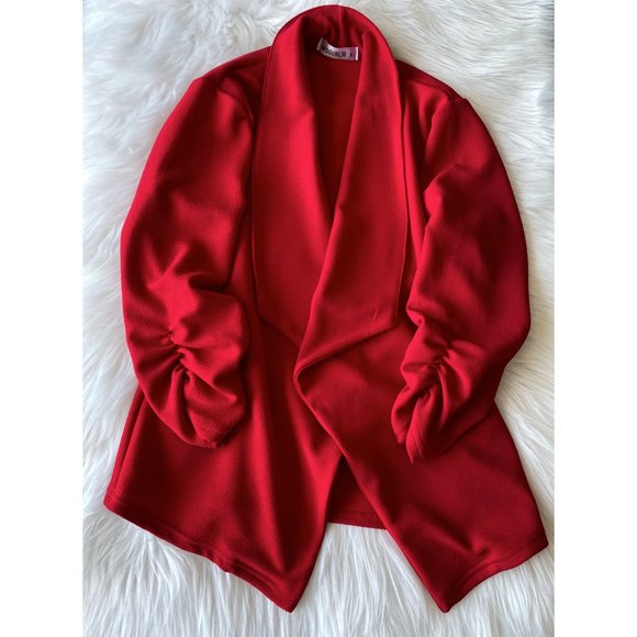 Doublju Jackets & Blazers - Red Lightweight Blazer - Size Small